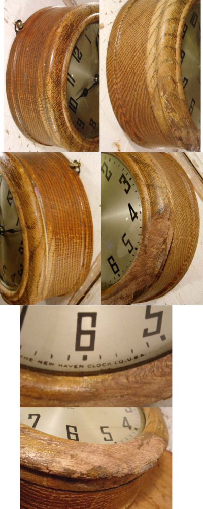 画像2: 1930-40's "Rustic" Natural Wood Clock