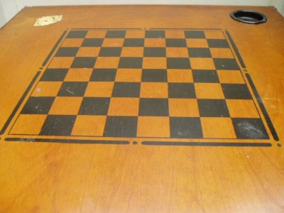 画像1: 1930's "Checker＆Card" Wood Folding Table