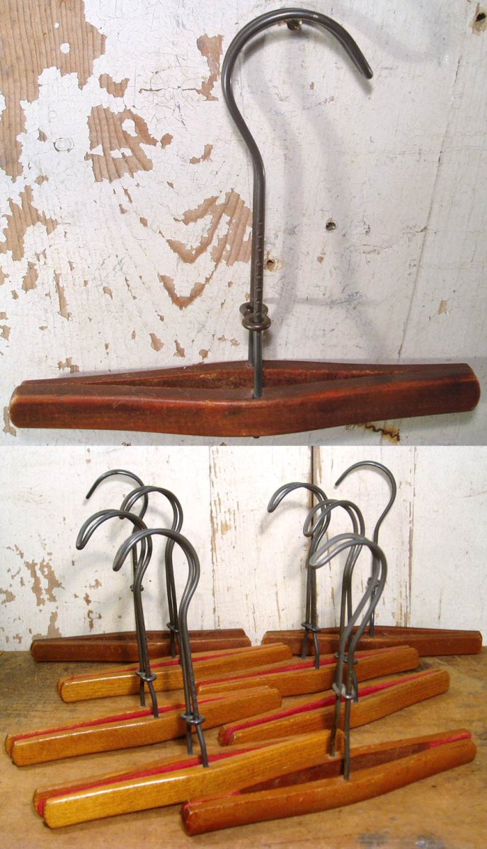 画像1: 8-sets "Natural Wood"  Pants Hanger  (1)
