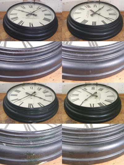 画像3: Early 1930's "Black Painted Aluminium" Wall Clock