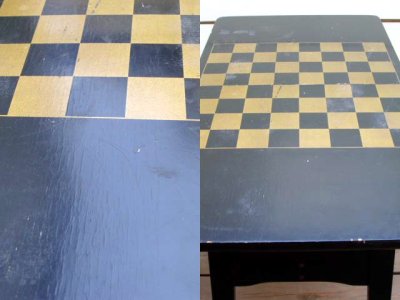 画像2: 1930's "Checker" Wood Folding Game Table