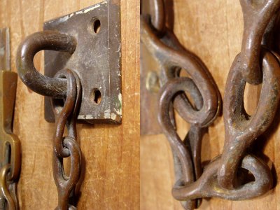 画像2: "Solid Brass" Slide Chain Door Lock