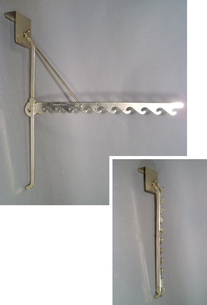 画像1: 1940-50's "Over the Door" Steel Garment Hanger Rack (1)