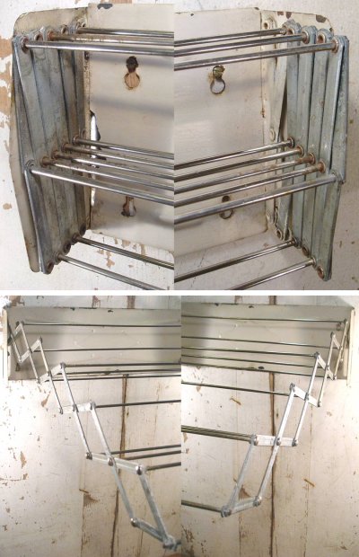 画像1: Wall Mount "Rustic" Expandable Drying Rack