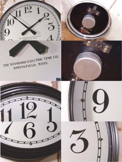 画像2: 1930's "Black Painted Aluminium" Wall Clock