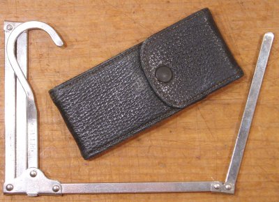 画像2: 1910-30's Folding Steel Hanger w/Leather Case 【BLACK】