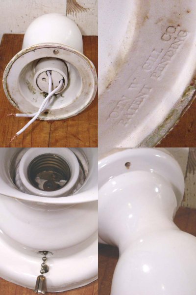 画像3: 1930's Ceramic Bathroom Lamp 