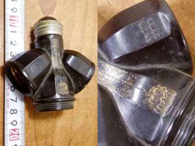 画像2: 1920-30’s Bakelite Triple Socket Splitter