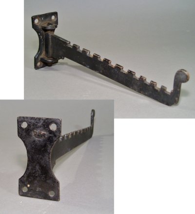 画像1: 1800-Early 1900's Cast Iron "Swing Arm" Hanger Rack