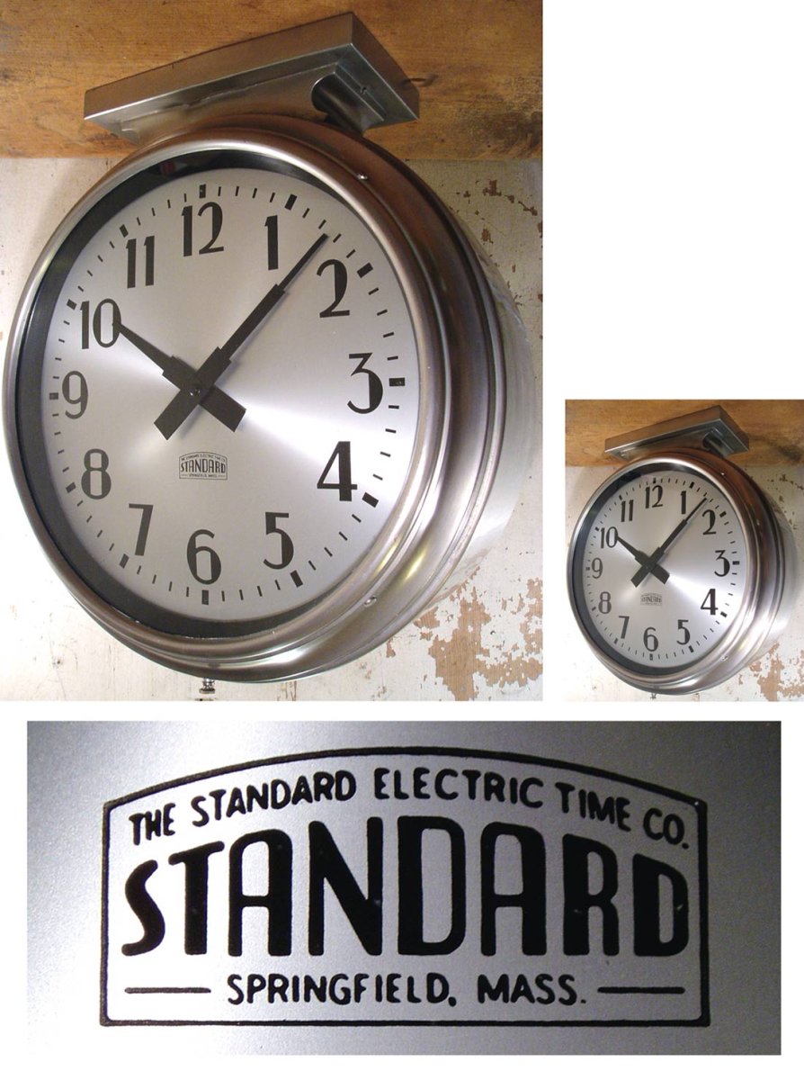 画像1: 1940's "Art Deco" Double-Face Clock (1)