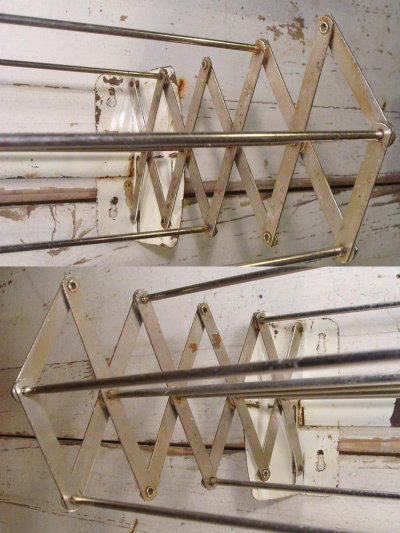 画像3: Wall Mount "Rustic" Expandable Drying Rack