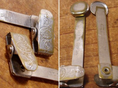 画像1: 1880's "Shirt Cuff" Card Clip