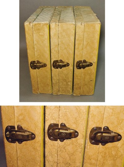 画像2: 3-sets 1930-40's Wood/Cardboard Office File Box