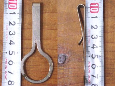 画像1: Advertising "BELT CLIP" Old Steel Key Ring