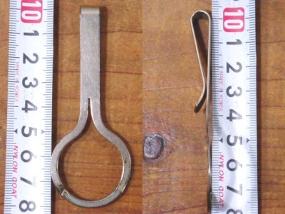 画像1: Advertising "BELT CLIP" Old Steel Key Ring