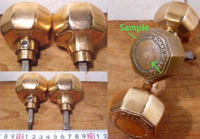 画像3: Art-Deco 1910-30's "Cast Brass" Door Knob