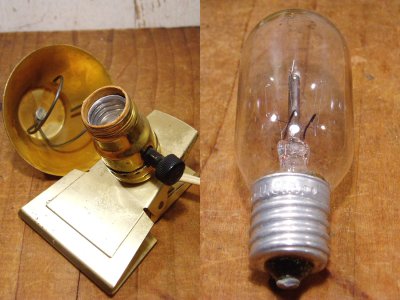画像3: Brass "Clamp-on" mini Lamp