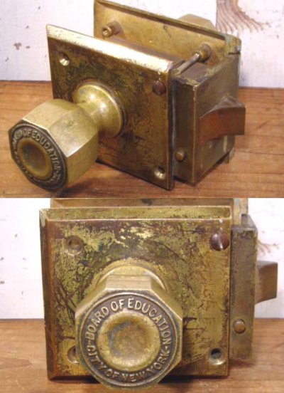 画像1: Art-Deco 1910-30's "Cast Brass" Door Knob