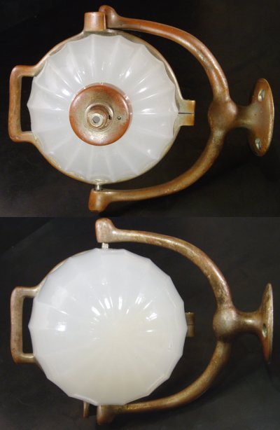 画像2: 1910-20's "ART DECO" Milk Glass Liquid Soap Dispenser