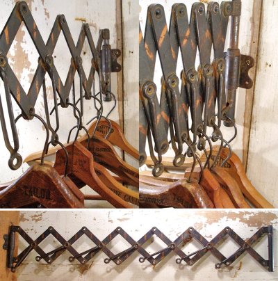 画像2: 1910-20's "EXTENSION" Steel Garment Hanger Rack