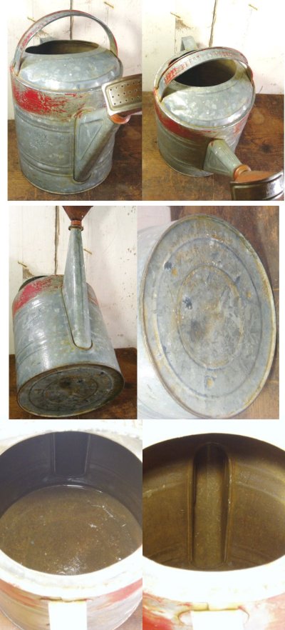 画像3: Antique Watering Can "Red Line Painted"