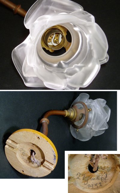 画像3: 1930's French Country "ROSE" Swan Neck Light