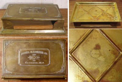 画像2: 1920's "Brass" Desk Top Calender＆Memo-pad