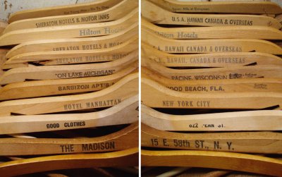 画像1: 11-sets "Advertising" Wood Hanger 