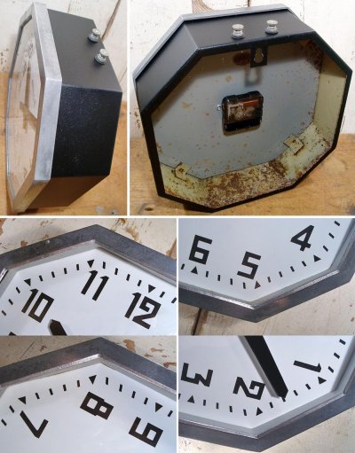 画像2: 1930-40's French "BRILLIE" Octagon Wall Clock