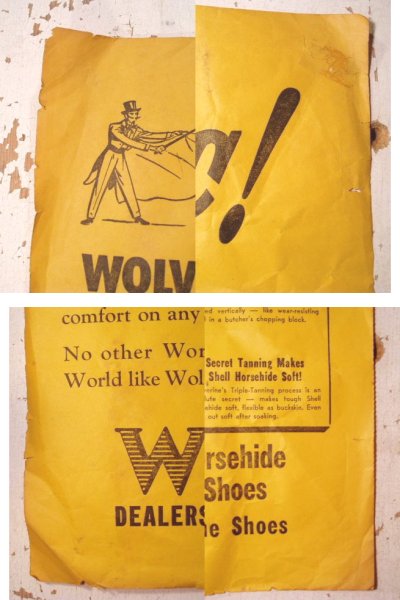 画像2: 40's "WOLVERINE" Large Size Paper Advertising