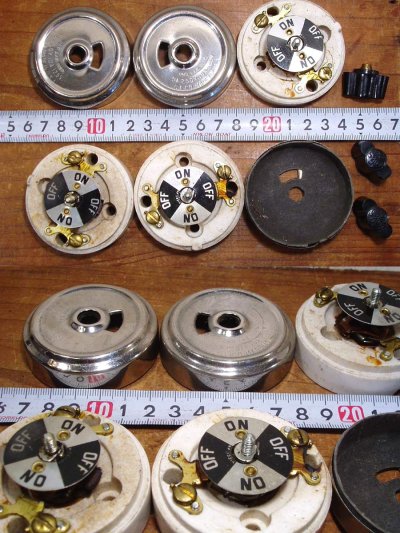 画像2: 3-sets "General Electric" Porcelain Turn Switch 