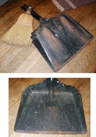 画像1: Antique "Rustic" Country Whisk Broom & Dustpan