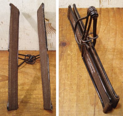 画像2: 1930-40's "Black Wire＆Fabric" Advertising Pants Hanger