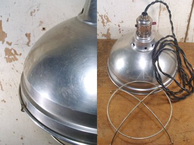 画像3: 1940-50's "Aluminum" Caged Pendant Lamp