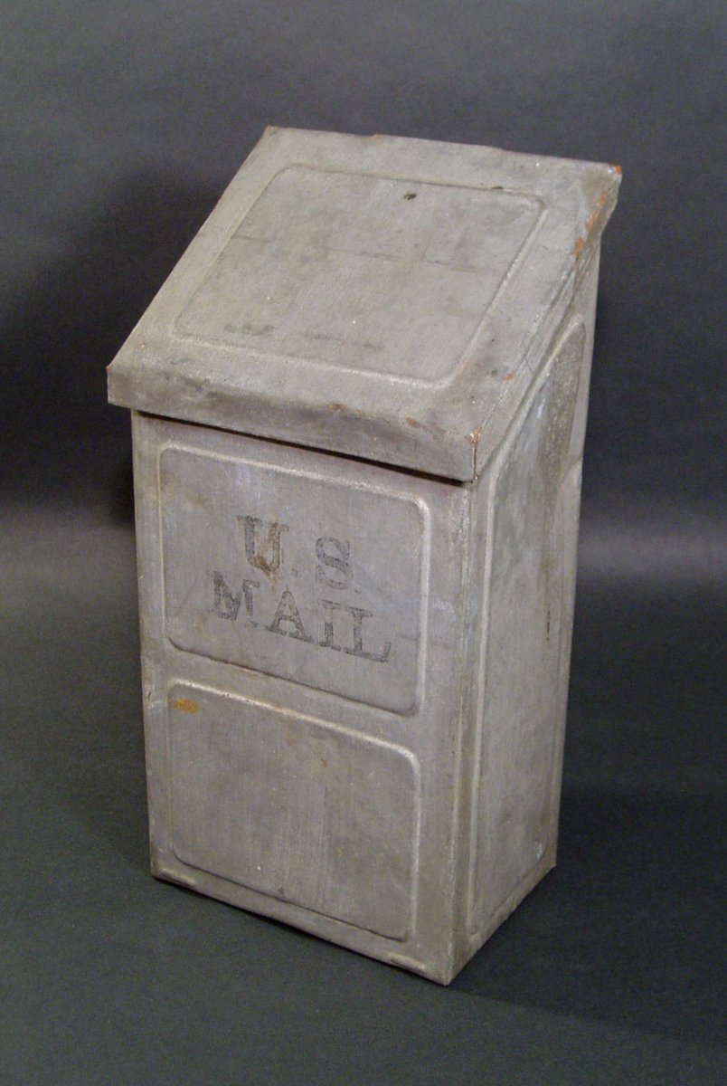 画像1: 1920's Wall Mount "Galvanized" U.S. MAIL BOX (1)
