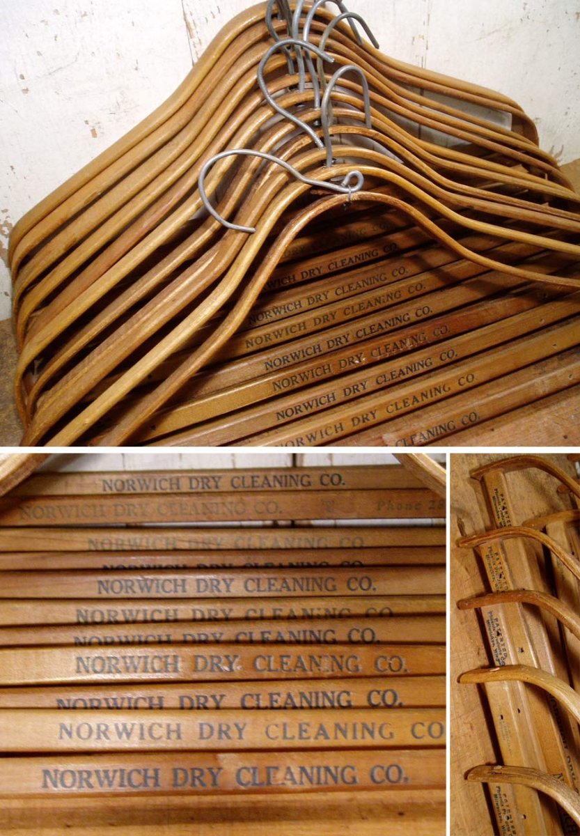画像1: 11-sets Bentwood "Advertising" Hanger  (1)
