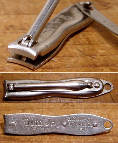 画像2: 1920〜30's Steel Nail Clipper [Key FOB] 