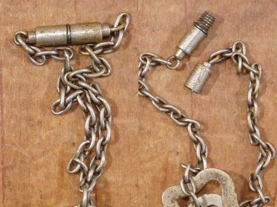 画像3: Early-1900's Key-Chain w/Fob ＆ 2-Keys