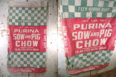 画像2: "SOW and PIG CHOW" ADVERTISING Cotton Sack