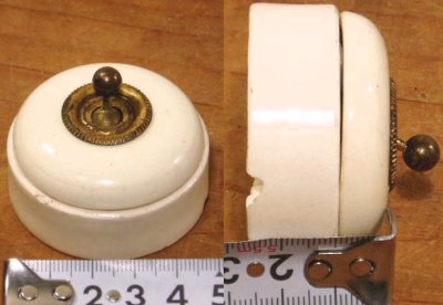 画像1: French Antique "Porcelain" Switch