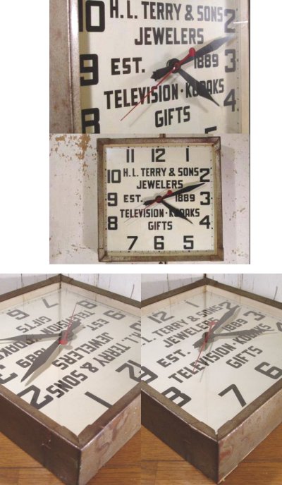 画像1: 30〜40's "Metal Case" Advertising Wall Clock