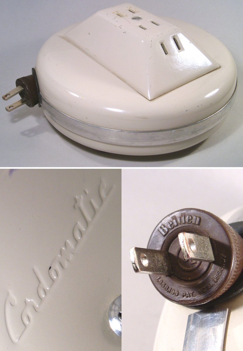 画像1: 1950-60's "Cordomatic" 4-Outlet Cord Reel (1)