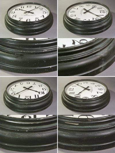 画像3: 1930's "DARK GREEN" Aluminium Wall Clock