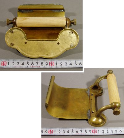 画像2:  1910-1920's "TOILET" Brass Paper Holder