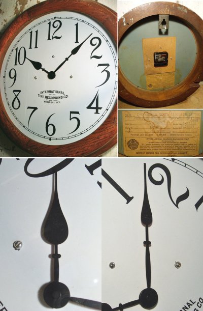 画像2: 1930's N.Y. "IBM" Wood Gallery Clock【LARGE】