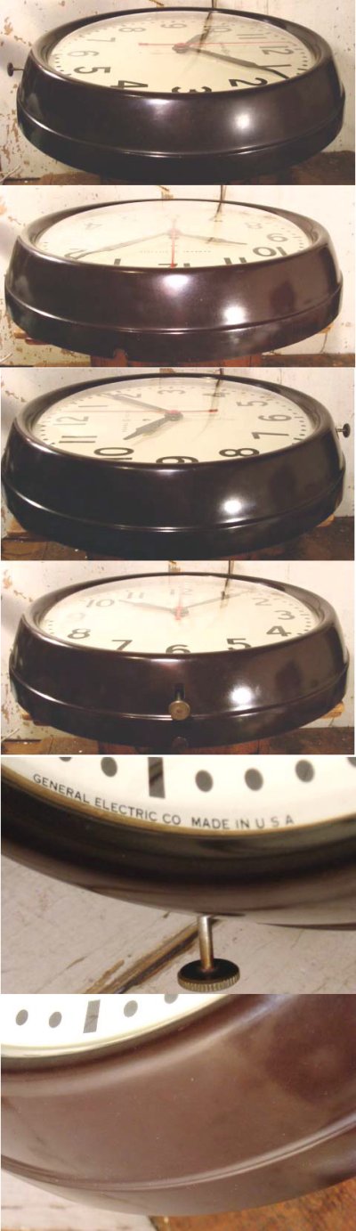 画像2: 1940〜50's "G.E" Bakelite School Wall Clock