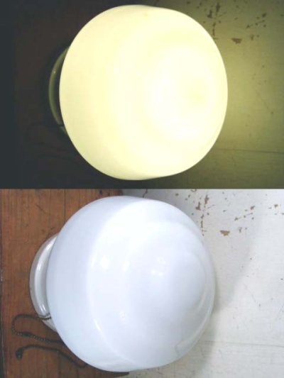 画像1: 1920-30's Glass Shade Ceiling or Wall Lamp Art-Deco