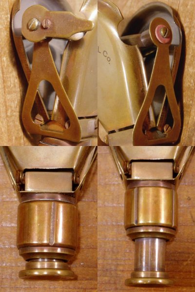 画像2: 1920-30's Folding Brass Pocket Telescope w/ Leather porch