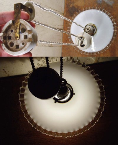 画像1: 1920-30's French Country "Rise＆Fall" Pendant Lamp【Complete】