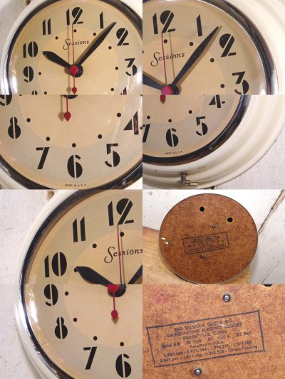 画像2: 1940's Art-Deco "Country" Kitchen Clock 